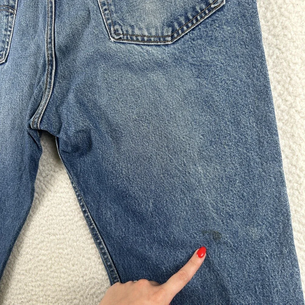 Vintage Levis 505 Jeans Mens 38x25 Medium Wash Denim Regular Fit Straight Hemmed